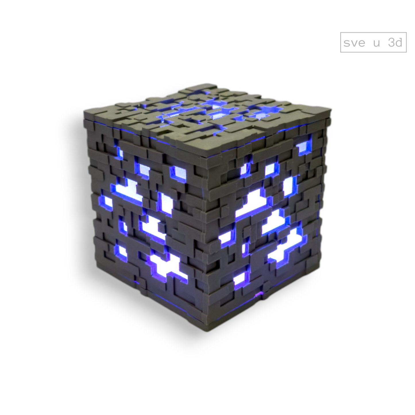Minecraft Ore 3D Efekat RGB Lampa - Minecraft Ruda