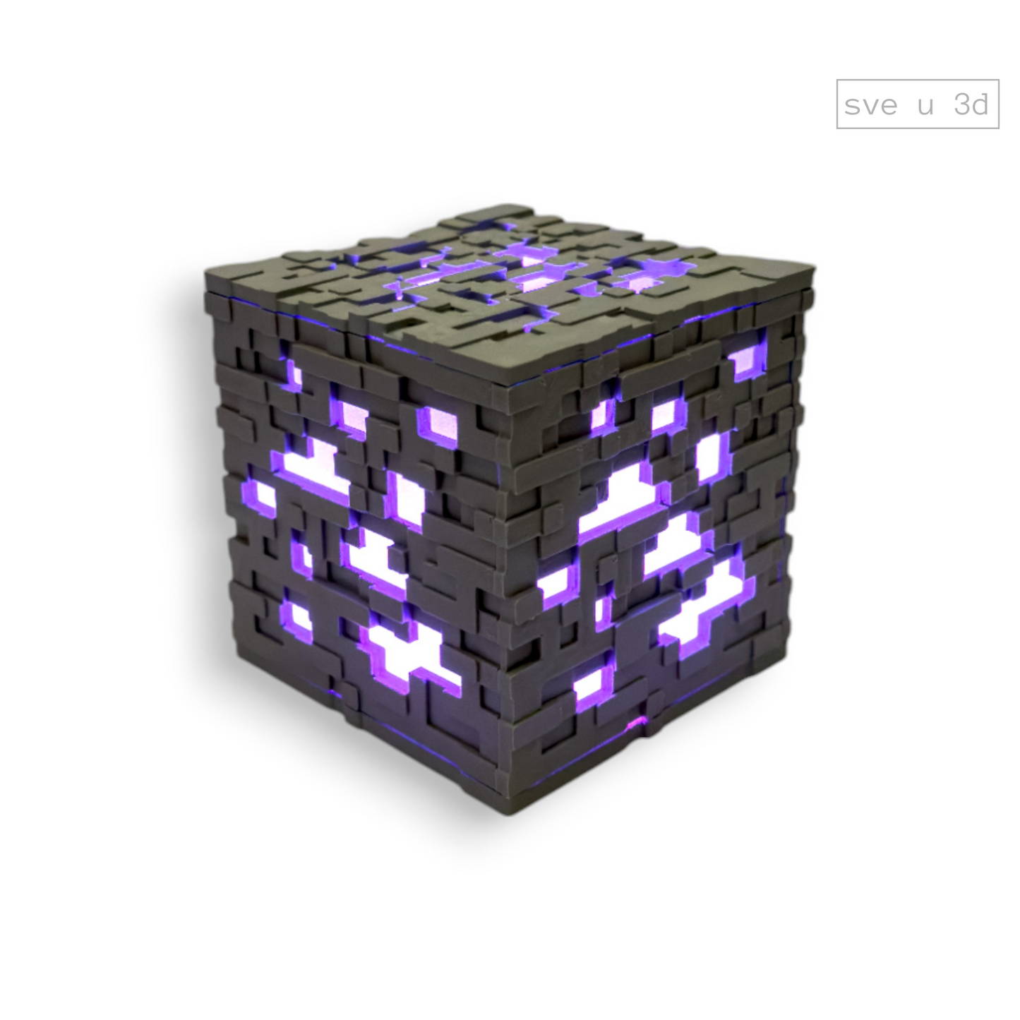 Minecraft Ore 3D Efekat RGB Lampa - Minecraft Ruda