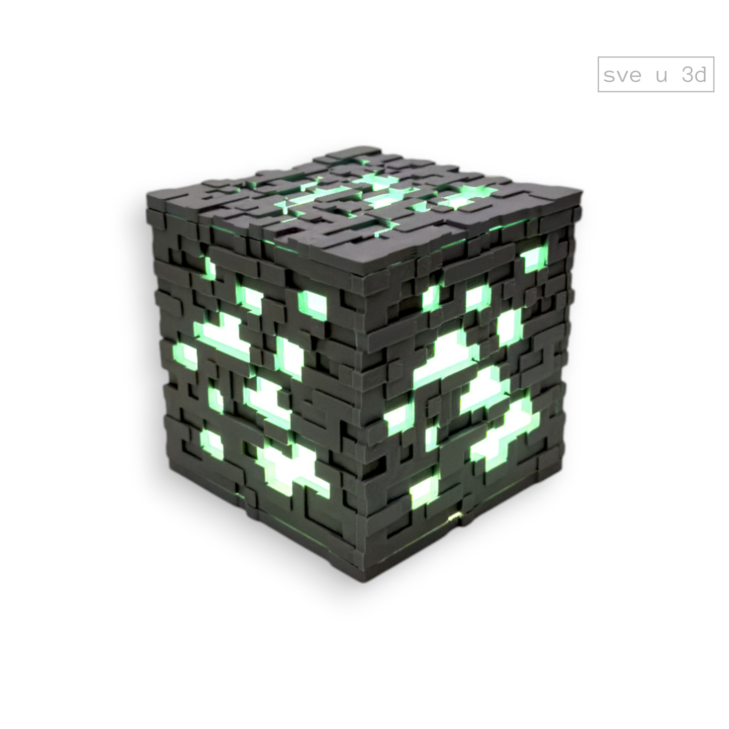 Minecraft Ore 3D Efekat RGB Lampa - Minecraft Ruda