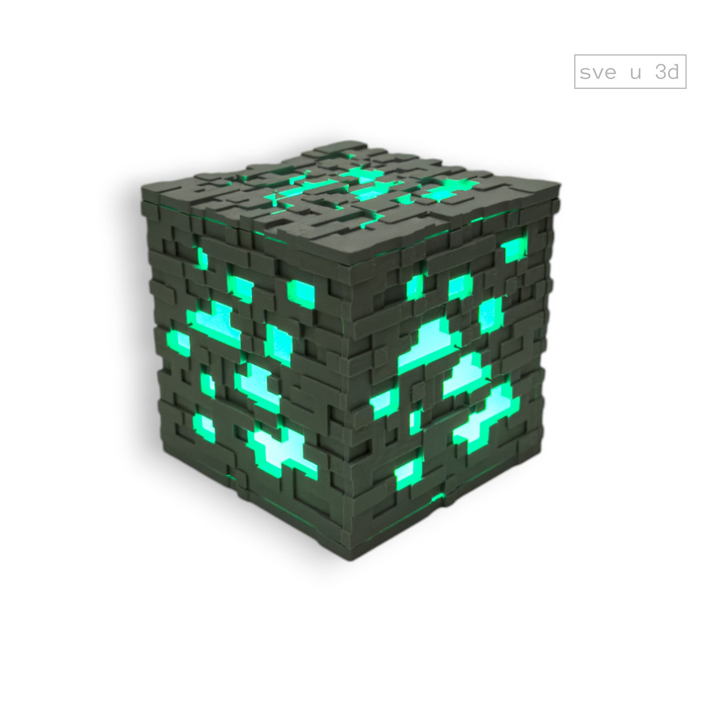 Minecraft Ore 3D Efekat RGB Lampa - Minecraft Ruda