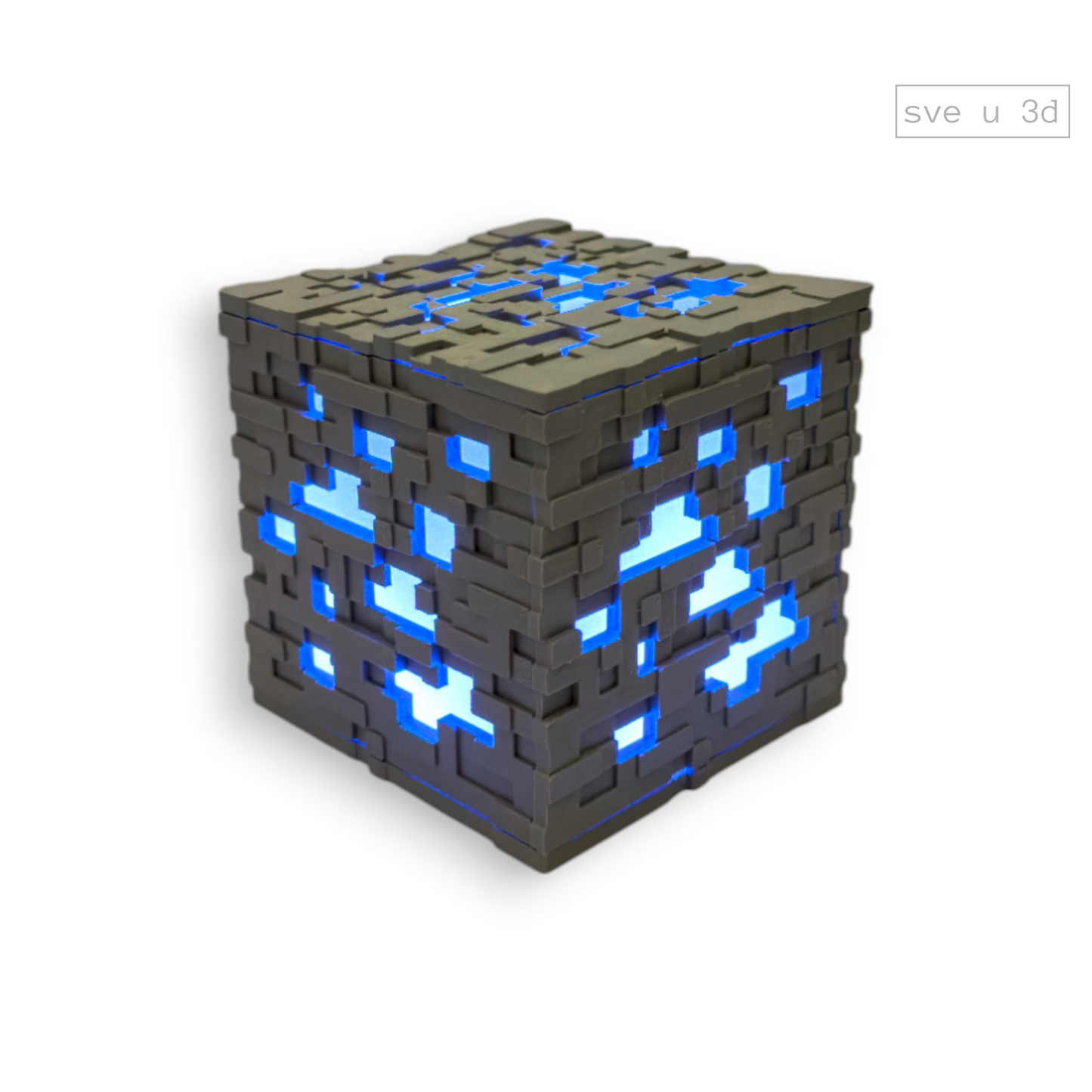 Minecraft Ore 3D Efekat RGB Lampa - Minecraft Ruda