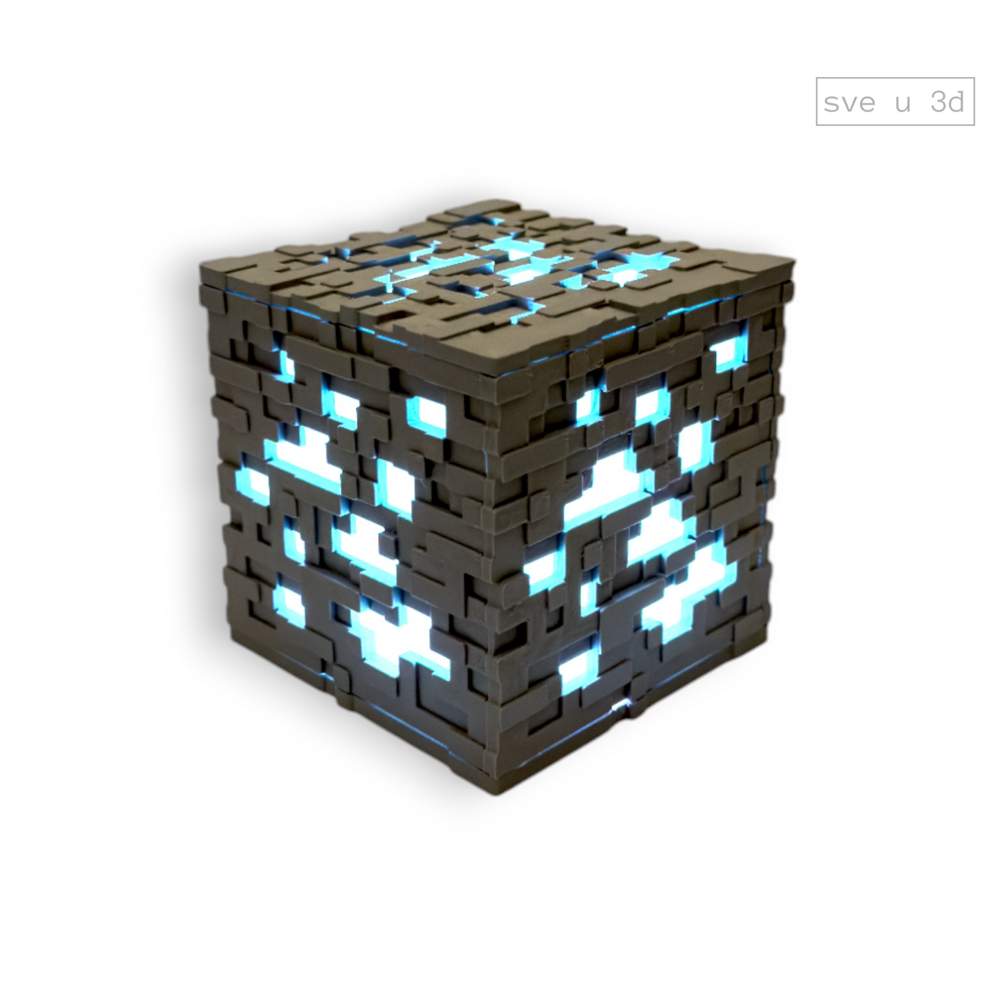 Minecraft Ore 3D Efekat RGB Lampa - Minecraft Ruda